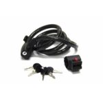 מנעול כבל מפתחות לאופניים אורך 1500 מ"מ עובי 15 מ"מ