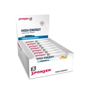 מארז 30 חטיפים בטעם וניל משמש Sponser HIGH ENERGY BAR