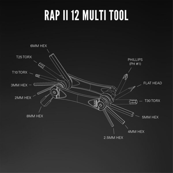אולר כלים מולטיטול לאופניים Lezyne Rap II 12