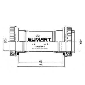 ציר מרכזי הברגה לסראם Sumart GXP SRAM bs68-73e