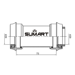 ציר מרכזי פרסטפיט לסראם 73X29 Sumart Sram Dub Press Fit 30