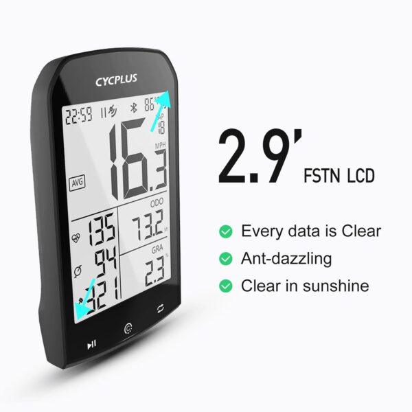 מחשב דרך לאופניים אלחוטי Cycplus M1 GPS