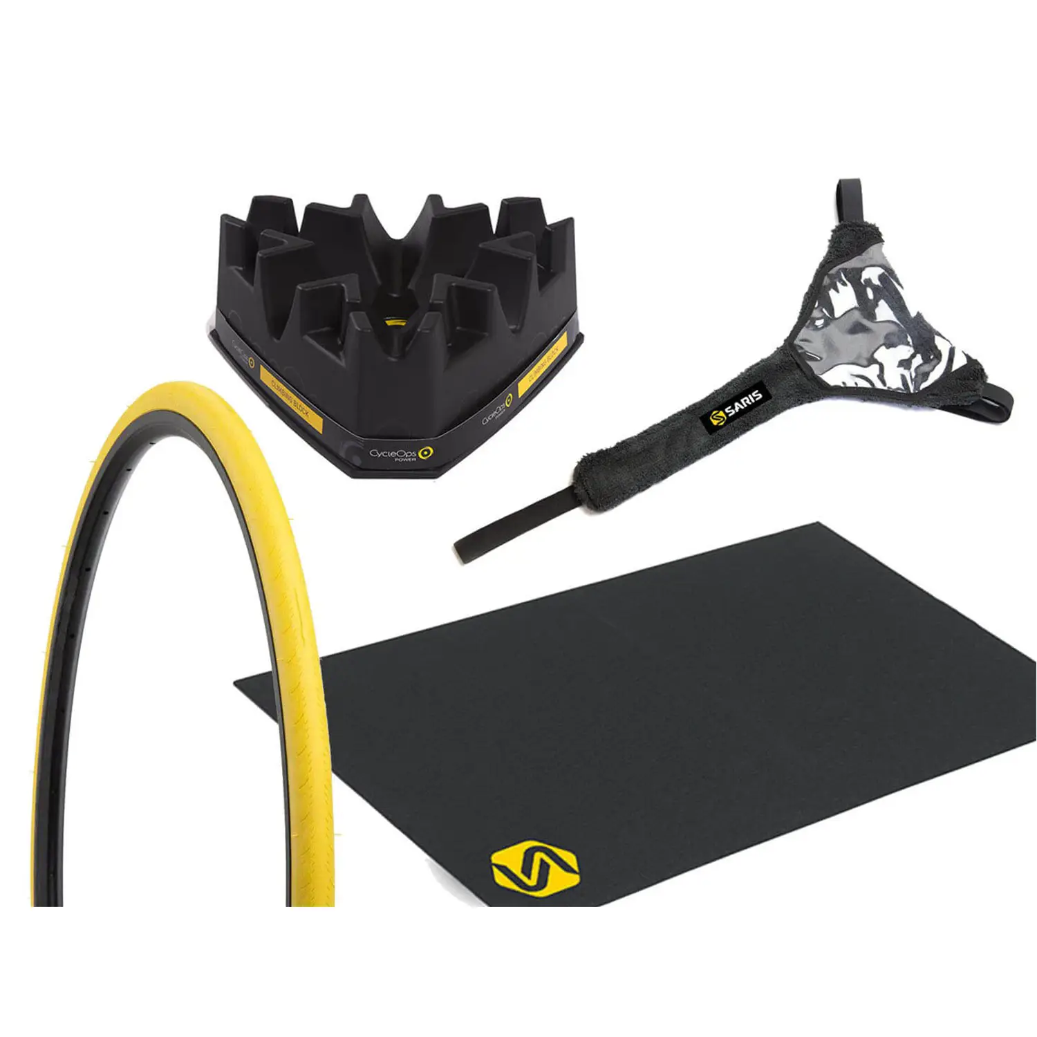 חבילת אימון לטריינר צמיג+מגבה+מגן זיעה+שטיח Saris (1) חבילת אימון לטריינר צמיג+מגבה+מגן זיעה+שטיח Saris