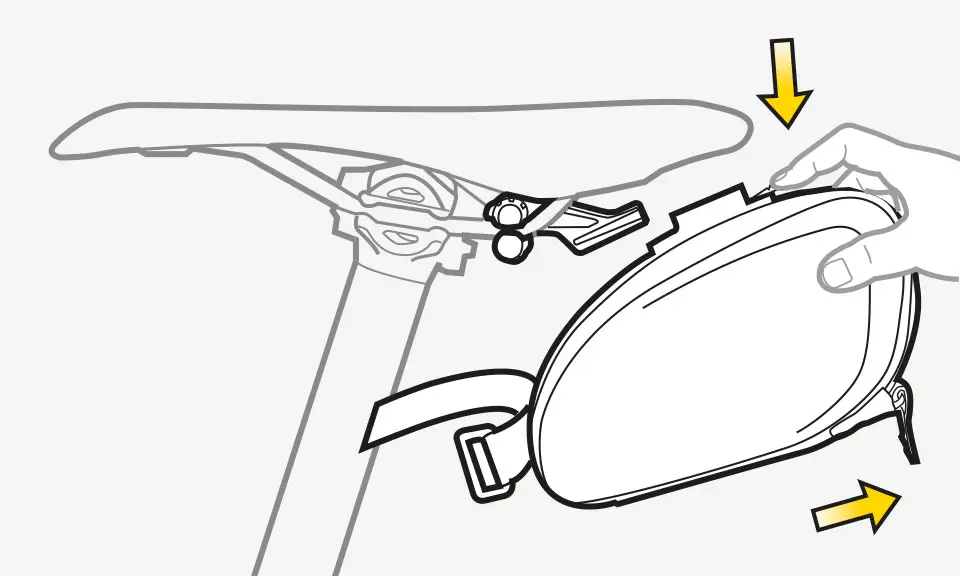 תיק אוכף לאופניים פתיחה מהצד מדיום טופיק Topeak SIDEKICK WEDGE PACK