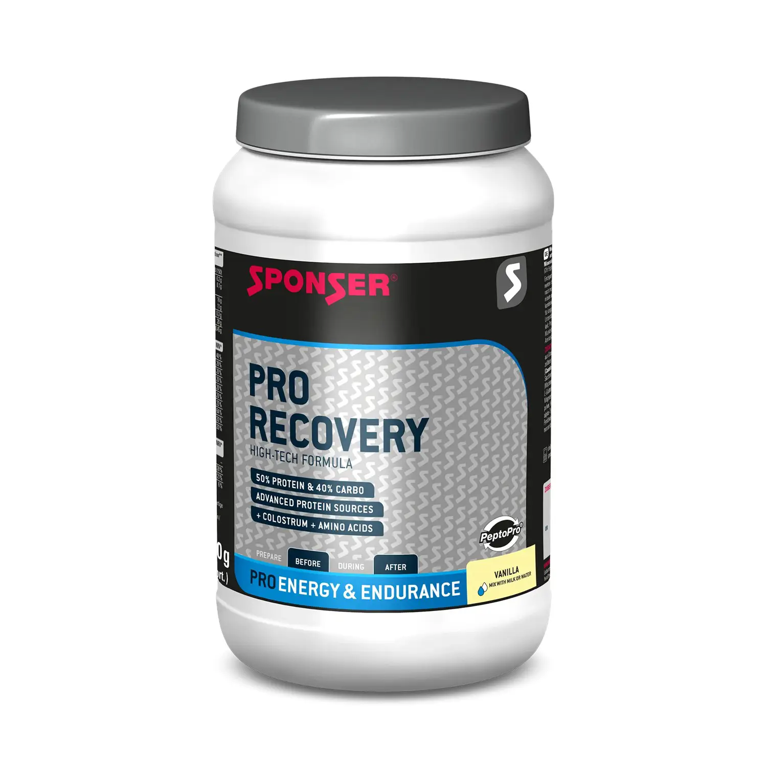 אבקה חלבון להתאוששות פרו רקברי בטעם וניל Sponser PRO RECOVERY אבקה חלבון להתאוששות פרו רקברי בטעם וניל Sponser PRO RECOVERY